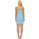 Little Clouds Blue  Wrap Tie Front Dress View4