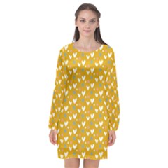 All My Heart For You  Long Sleeve Chiffon Shift Dress  by ConteMonfrey