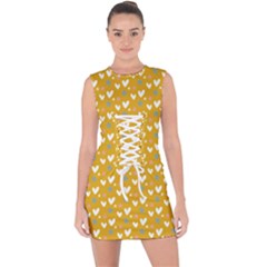 All My Heart For You  Lace Up Front Bodycon Dress by ConteMonfrey