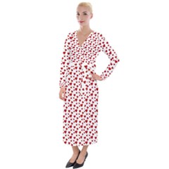 Billions Of Hearts Velvet Maxi Wrap Dress by ConteMonfrey