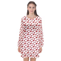 Billions Of Hearts Long Sleeve Chiffon Shift Dress  by ConteMonfrey