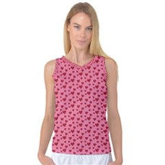 Cute Little Hearts Women s Basketball Tank Top