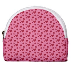 Cute Little Hearts Horseshoe Style Canvas Pouch