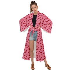 Cute Little Hearts Maxi Kimono