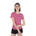 Cute Little Hearts Back Cut Out Sport Tee View2