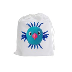 Fantasy 3d Bird Illustration 2 Drawstring Pouch (large)