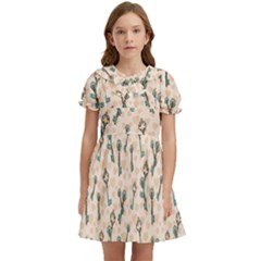 Romantic Heart Keys Kids  Bow Tie Puff Sleeve Dress by ConteMonfrey