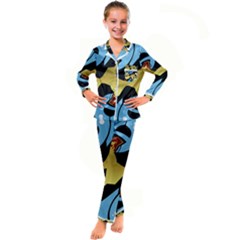 Abstract 3d Art New World Kid s Satin Long Sleeve Pajamas Set by Wegoenart