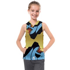 Abstract 3d Art New World Kids  Sleeveless Hoodie by Wegoenart