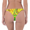 Groovy Wavy Pattern Colorful Pattern Reversible Bikini Bottom View2