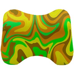 Groovy Wavy Pattern Colorful Pattern Head Support Cushion