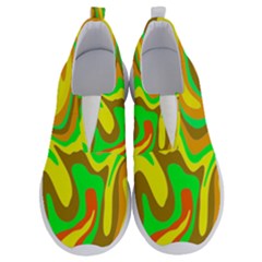 Groovy Wavy Pattern Colorful Pattern No Lace Lightweight Shoes by Wegoenart