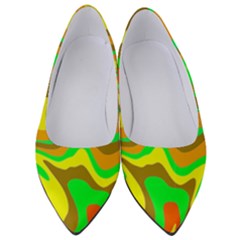 Groovy Wavy Pattern Colorful Pattern Women s Low Heels by Wegoenart