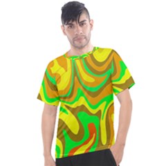 Groovy Wavy Pattern Colorful Pattern Men s Sport Top by Wegoenart