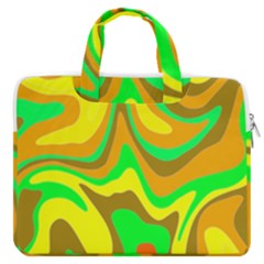 Groovy Wavy Pattern Colorful Pattern Macbook Pro 13  Double Pocket Laptop Bag by Wegoenart