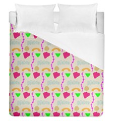 Geometric Shape Pattern Shapes Duvet Cover (queen Size) by Wegoenart