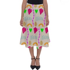 Geometric Shape Pattern Shapes Perfect Length Midi Skirt