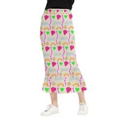 Geometric Shape Pattern Shapes Maxi Fishtail Chiffon Skirt by Wegoenart