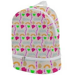 Geometric Shape Pattern Shapes Zip Bottom Backpack by Wegoenart