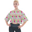 Geometric Shape Pattern Shapes Mock Neck Tee View1