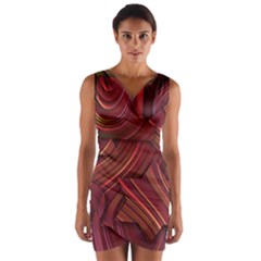 Shapes Shape Spiral Pattern Swirls Swril Wrap Front Bodycon Dress by Wegoenart