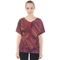 Shapes Shape Spiral Pattern Swirls Swril V-neck Dolman Drape Top by Wegoenart