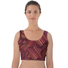 Shapes Shape Spiral Pattern Swirls Swril Velvet Crop Top by Wegoenart