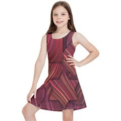 Shapes Shape Spiral Pattern Swirls Swril Kids  Lightweight Sleeveless Dress by Wegoenart