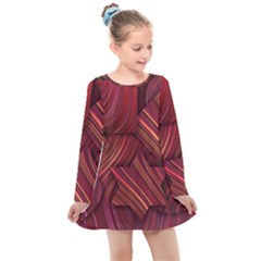 Shapes Shape Spiral Pattern Swirls Swril Kids  Long Sleeve Dress by Wegoenart