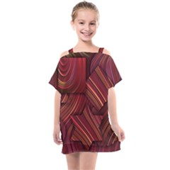 Shapes Shape Spiral Pattern Swirls Swril Kids  One Piece Chiffon Dress by Wegoenart