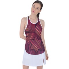 Shapes Shape Spiral Pattern Swirls Swril Racer Back Mesh Tank Top by Wegoenart