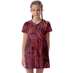 Shapes Shape Spiral Pattern Swirls Swril Kids  Asymmetric Collar Dress by Wegoenart