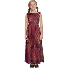 Shapes Shape Spiral Pattern Swirls Swril Kids  Satin Sleeveless Maxi Dress