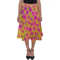 Cherries Fruit Food Neon Texture Fluorescent Perfect Length Midi Skirt