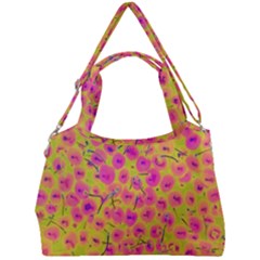 Cherries Fruit Food Neon Texture Fluorescent Double Compartment Shoulder Bag by Wegoenart