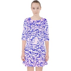 Cubes Cube Abstract Geometric Art Quarter Sleeve Pocket Dress by Wegoenart