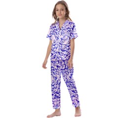 Cubes Cube Abstract Geometric Art Kids  Satin Short Sleeve Pajamas Set by Wegoenart