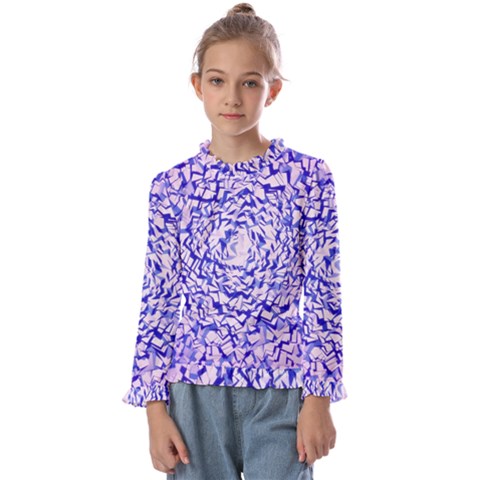 Cubes Cube Abstract Geometric Art Kids  Frill Detail Tee by Wegoenart