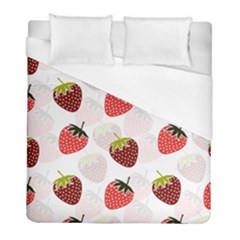 Strawberry Fruit Pattern Background Duvet Cover (full/ Double Size) by Wegoenart