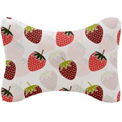 Strawberry Fruit Pattern Background Seat Head Rest Cushion by Wegoenart