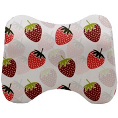 Strawberry Fruit Pattern Background Head Support Cushion by Wegoenart