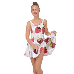 Strawberry Fruit Pattern Background Inside Out Casual Dress by Wegoenart