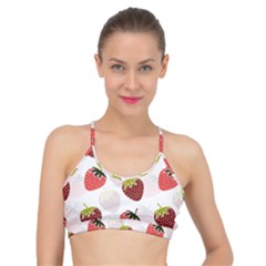 Strawberry Fruit Pattern Background Basic Training Sports Bra by Wegoenart