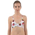 Strawberry Fruit Pattern Background Wrap Around Bikini Top View1