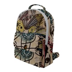 Thoughts Thinkingknowledge Drawing Flap Pocket Backpack (large) by Wegoenart