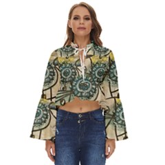 Thoughts Thinkingknowledge Drawing Boho Long Bell Sleeve Top