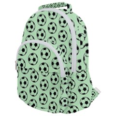 Pattern Ball Soccer Background Rounded Multi Pocket Backpack