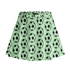 Pattern Ball Soccer Background Mini Flare Skirt by Wegoenart