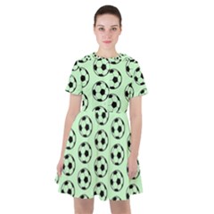 Pattern Ball Soccer Background Sailor Dress by Wegoenart