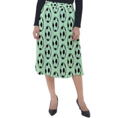 Pattern Ball Soccer Background Classic Velour Midi Skirt 